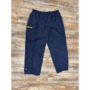 Vintage 90's Y2K Starter Swishy Track Pants Size XL Blue Yellow Running